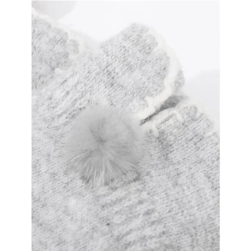 Pom-Pom Detail Gloves
